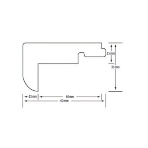 Alternative view of Kahrs Stairnose 60mm x 35mm x 15mm